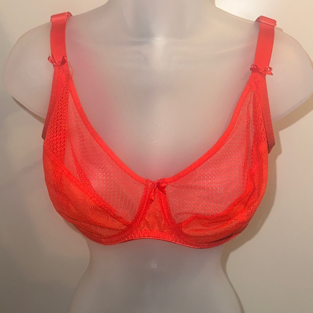 Freya Vibrant Red Mesh Bra